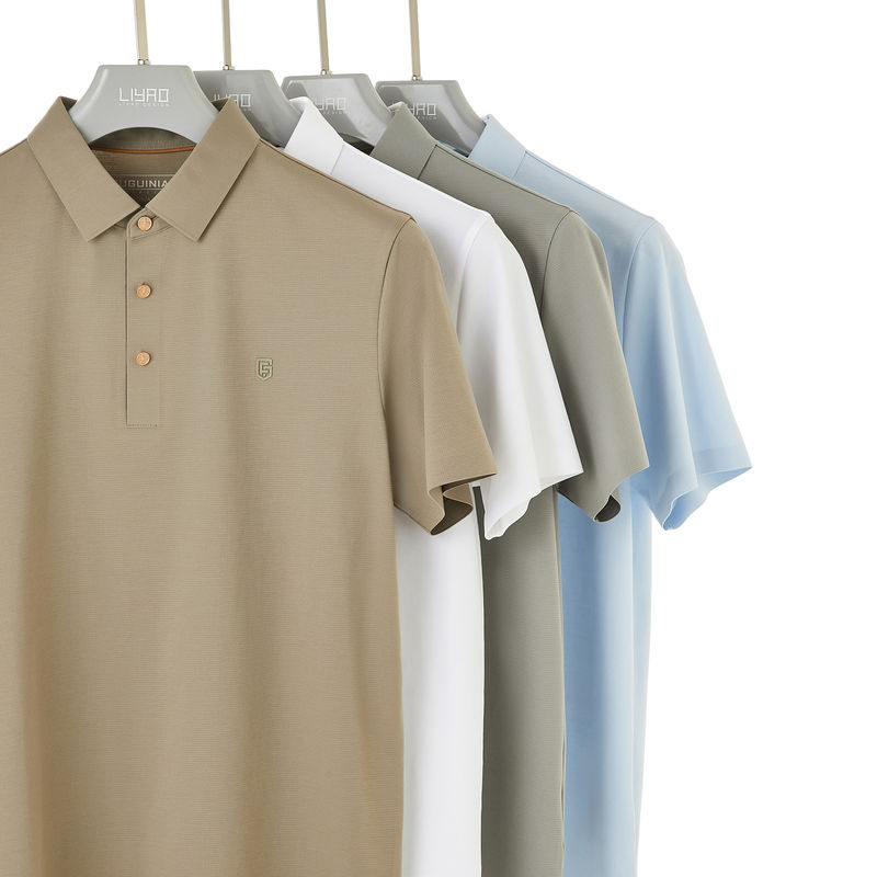 پیراهن پولو ضد چین و چروک مردانه Ultra Seamless Polo Shirt با طراحی لوگو سفارشی