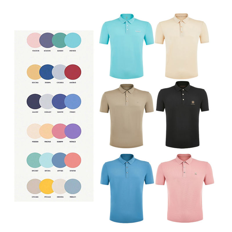پیراهن پولو ضد چین و چروک مردانه Ultra Seamless Polo Shirt با طراحی لوگو سفارشی