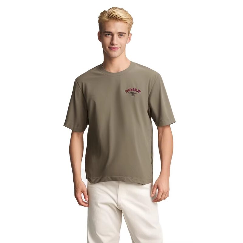 تیشرت مردانه آستین کوتاه خیابانی اورسایز وینتیج با چاپ لوگوی سفارشی پرفروش