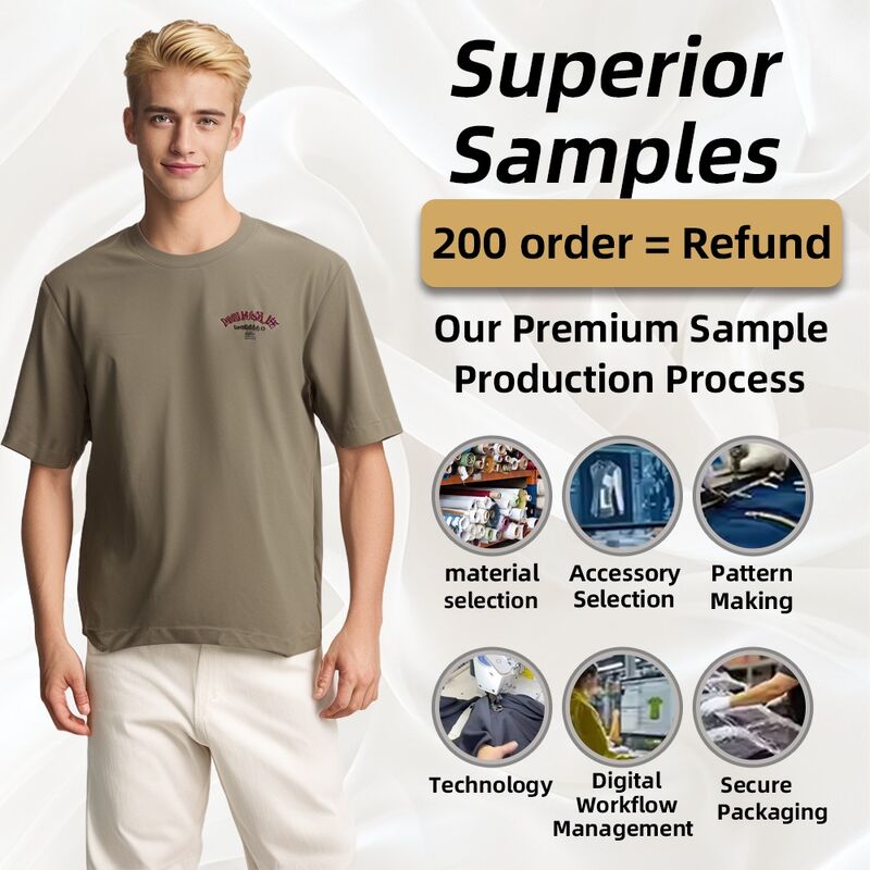 تیشرت مردانه آستین کوتاه خیابانی اورسایز وینتیج با چاپ لوگوی سفارشی پرفروش