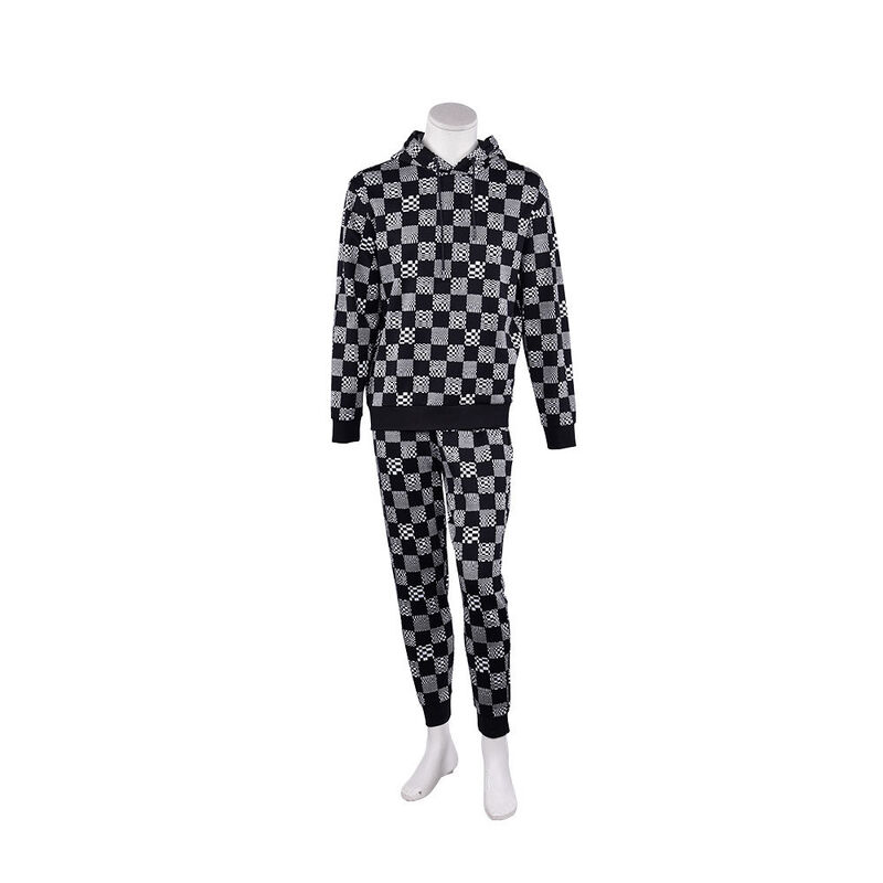 ست هودی و شلوار ورزشی طرح شطرنجی و لطیف برای آقایان، مناسب استایل خیابانی