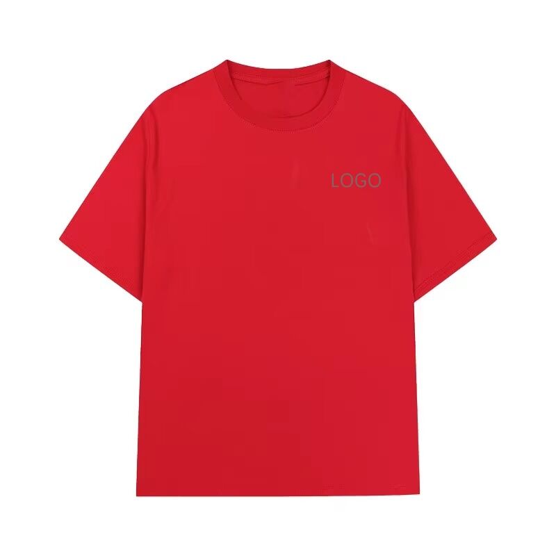 تی شرت نخی آستین کوتاه یقه گرد تابستانی مد روز ورزشی تاپ گشاد موجود در انبار