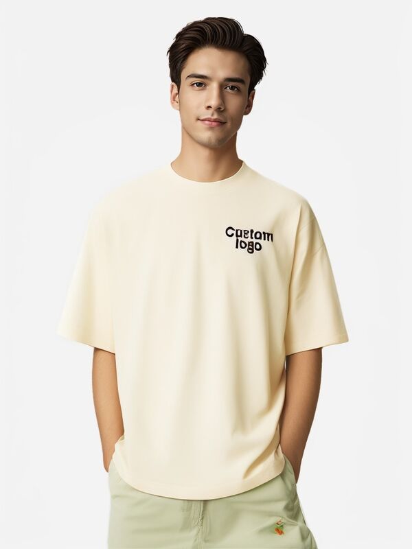 تی شرت های نخی سفارشی داغ فروش یونیسکس 100% پنبه تی شرت های ساده سایز آمریکایی تی شرت های شانه افتاده واقعی برای مردان