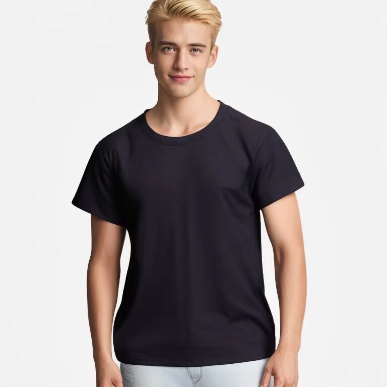 تی شرت شخصی تی شرت گردن مردانه تی شرت 100٪ پنبه سریع خشک قابل تنفس فانتزی عکس سفارشی آستین کوتاه جامد