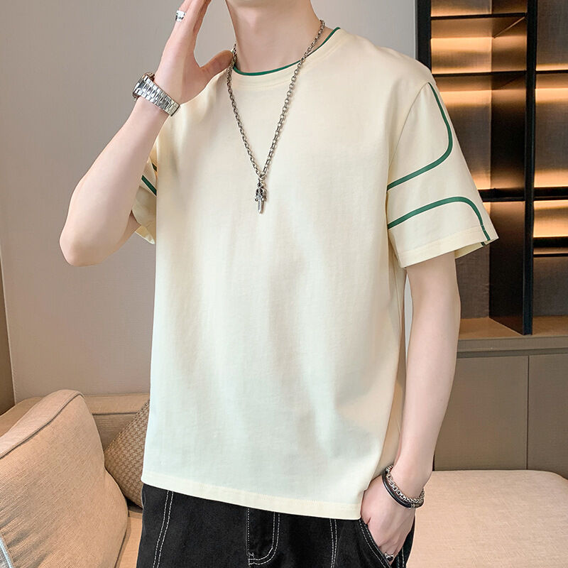 لوگو سفارشی Oem بروکاری طراحی چاپی برای مردان تی شرت کوتاه آستین با بالا باز تابستان نیم آستین تی شرت