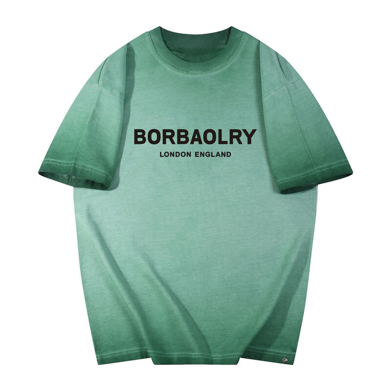 تی‌شرت مردانه سفارشی داغ، شستشو برای سبک قدیمی، پیراهن سایز بزرگ، چاپ لوگوی سفارشی، تی‌شرت آستین کوتاه مد روز و معمولی