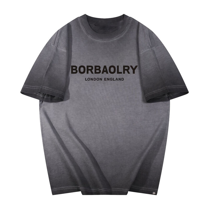 تی‌شرت مردانه سفارشی داغ، شستشو برای سبک قدیمی، پیراهن سایز بزرگ، چاپ لوگوی سفارشی، تی‌شرت آستین کوتاه مد روز و معمولی