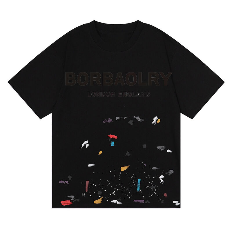 گالری تی‌شرت اسید واش مردانه سفارشی، پوشاک خیابانی، طرح رنگ پاشیده شده گرافیتی، پنبه، عمده فروشی، طرح ساده، بافتنی