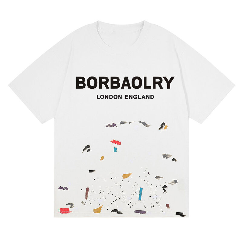 گالری تی‌شرت اسید واش مردانه سفارشی، پوشاک خیابانی، طرح رنگ پاشیده شده گرافیتی، پنبه، عمده فروشی، طرح ساده، بافتنی