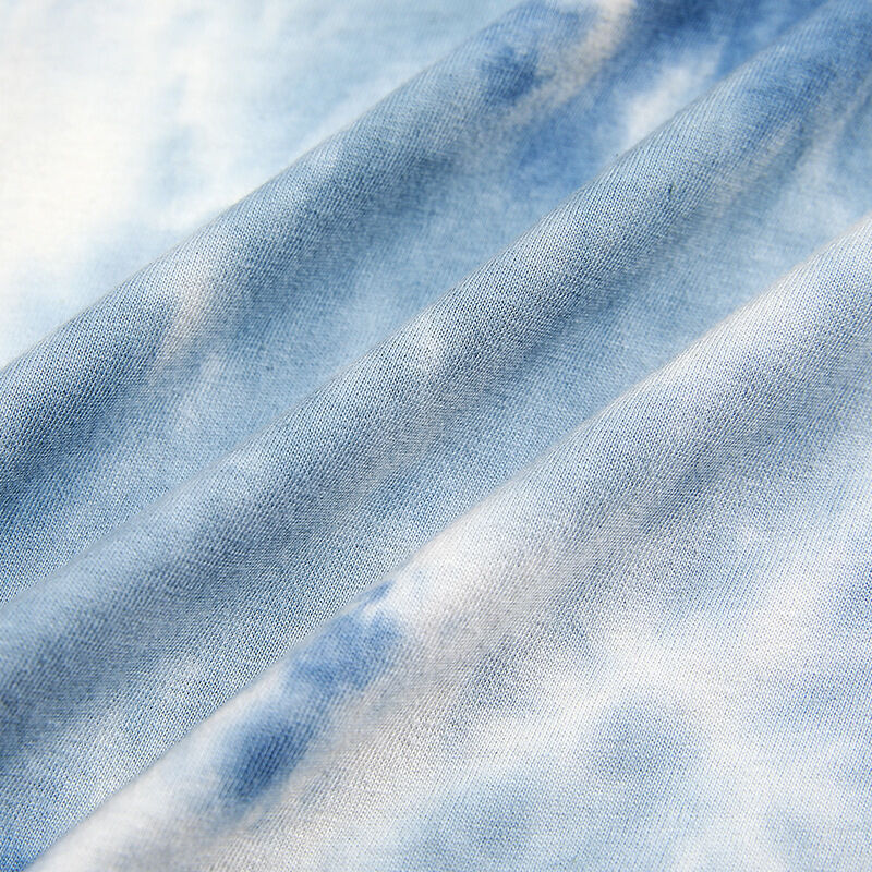 تی‌شرت یقه گرد مردانه مد روز با کیفیت بالا، طرح رنگی رنگی اورسایز، پنبه سنگین، طرح سفارشی، استریت‌ور