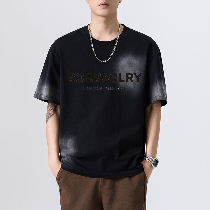 عمده فروشی تی شرت یونیسکس پنبه ای ۲۸۰ گیگابایت وینتج اسید واش سفارشی Dtg چاپ لباس خیابانی سنگین برای مردان تی شرت