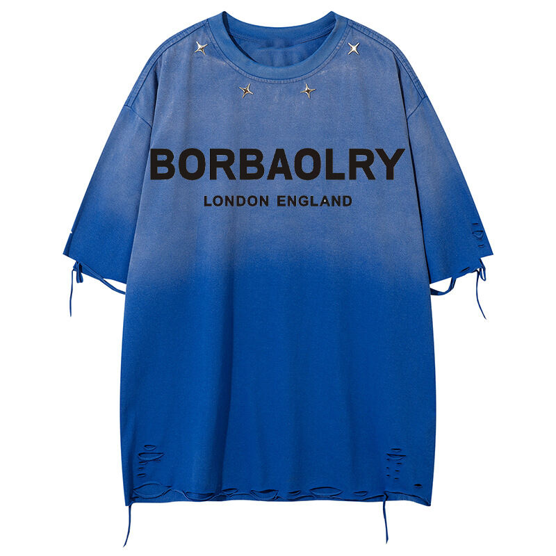 تی‌شرت مردانه آستین کوتاه ورزشی طرح ساده سایز بزرگ وینتج خیابانی طرح قدیمی با تزئین دکمه