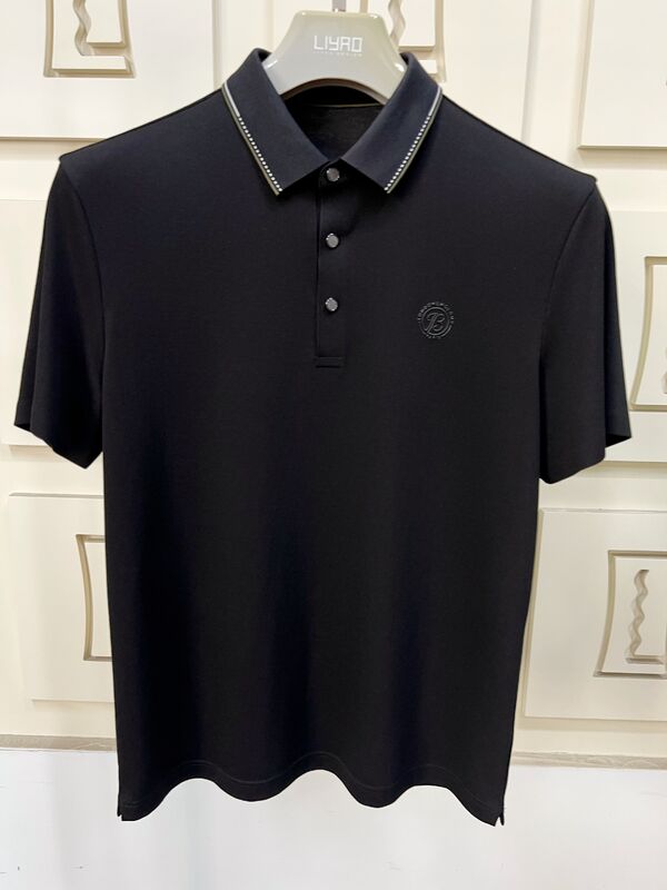 تی شرت مردانه لوکس ♪ ♪ طراحی مینیمالیستی با گردنبند کنتراست، کار با کیفیت بالا تی شرت مردانه حرفه ای کارخانه تی شرت