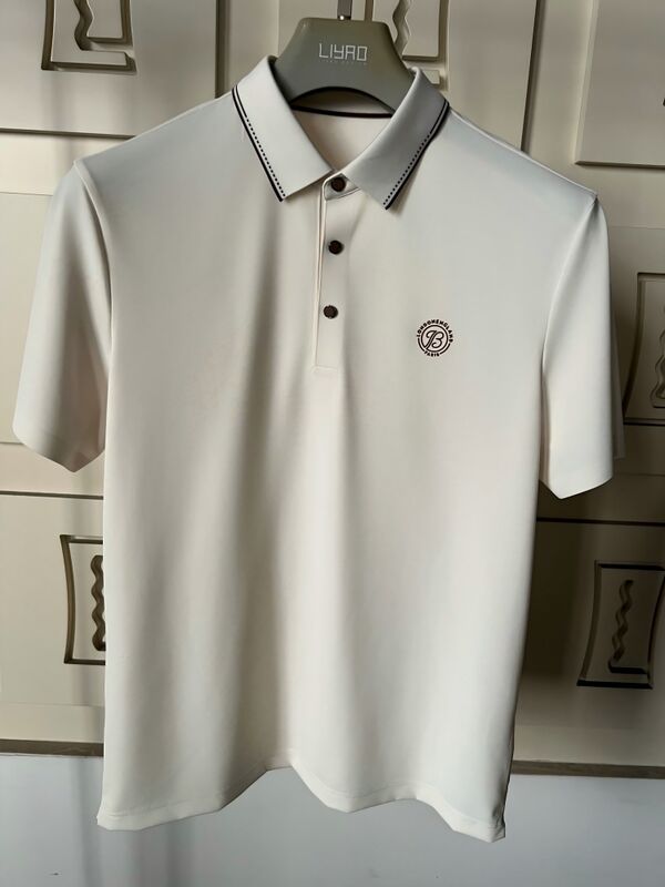 تی شرت مردانه لوکس ♪ ♪ طراحی مینیمالیستی با گردنبند کنتراست، کار با کیفیت بالا تی شرت مردانه حرفه ای کارخانه تی شرت