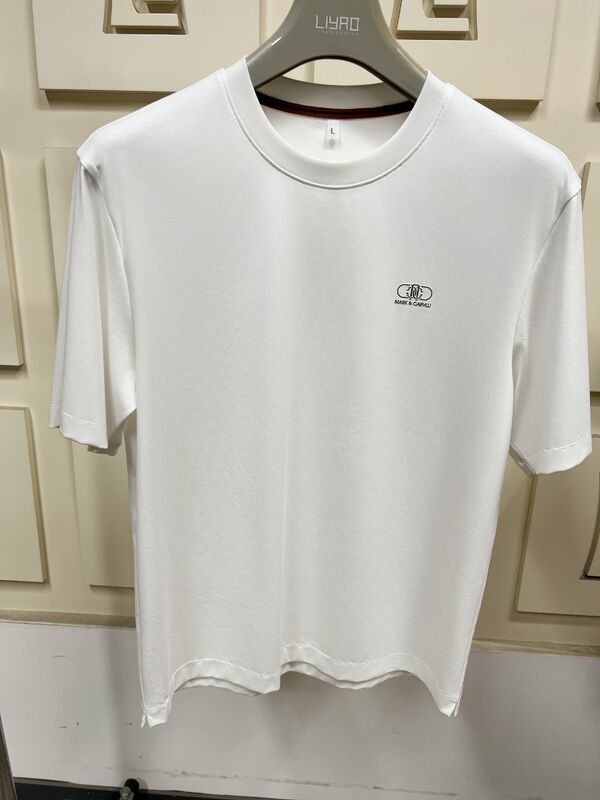 چاپ مینیمالیستی تی شرت کوتاه آستین برای مردان، رنگ جامد پایه تی شرت مرد