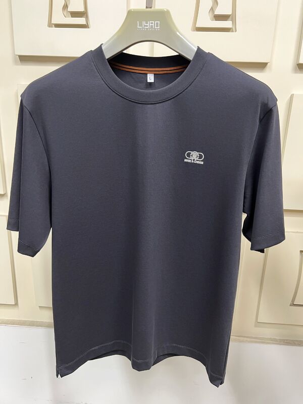 چاپ مینیمالیستی تی شرت کوتاه آستین برای مردان، رنگ جامد پایه تی شرت مرد