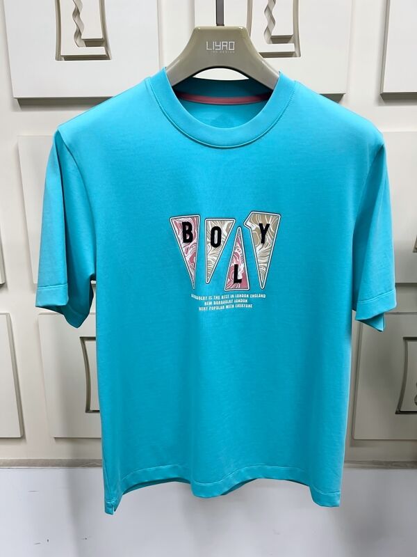 تی‌شرت‌های یقه گرد آستین کوتاه مردانه، تی‌شرت‌های چاپی گرافیکی و گلدوزی شده مد روز، تی‌شرت‌های نخی 100% پنبه‌ای رنگارنگ روزمره برای مردان