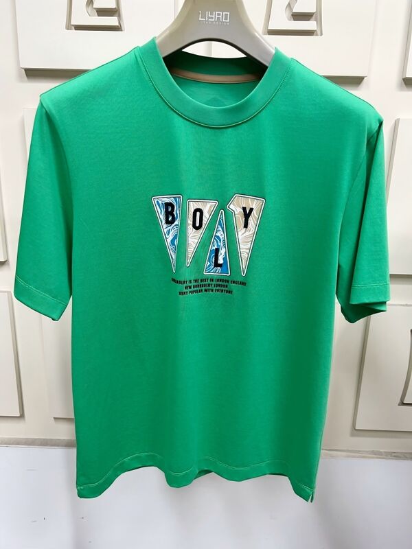 تی‌شرت‌های یقه گرد آستین کوتاه مردانه، تی‌شرت‌های چاپی گرافیکی و گلدوزی شده مد روز، تی‌شرت‌های نخی 100% پنبه‌ای رنگارنگ روزمره برای مردان