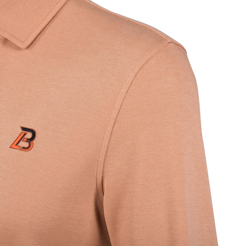 لباس ضد چروک با انعطاف پذیری بالا زندگی روزمره 100٪ پنبه ساده تی شرت آستین بلند مردان تی شرت پولو