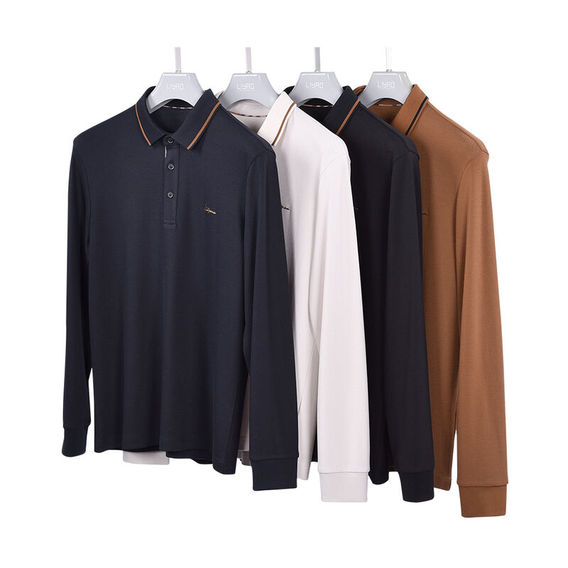 انتخاب خوب پیراهن های پولو با آستین کامل راحت تی شرت های پولو منحصر به فرد مردان پنبه